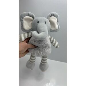 Creative Co-Op Plush Elephant Stuffed Animal Farmhouse Nursery Decor Floppy Grey